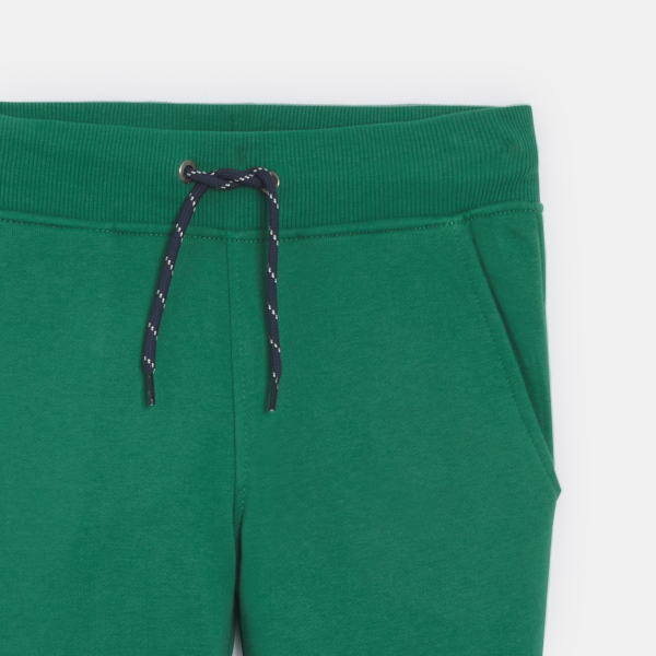 بنطال للركض من الصوف الناعم، باللون الأخضر للأولاد الصغار